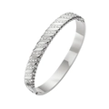 Détail macro du bracelet torsadé en acier inoxydable argenté avec diamants scintillants - Style Pavé Torsadé Fileté (HMSZ035 Couleur Acier)
