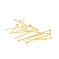 Golden stainless steel ball head pins for DIY jewelry making with polished round head finish - 0.5*10mm / Gold Plated