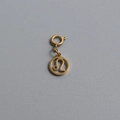 Detail of gold Leo constellation charm pendant with a spring clasp for DIY jewelry - Leo (With Spring Ring Clasp)