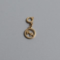 Detail of gold Sagittarius zodiac pendant with spring ring clasp on dark background - Sagittarius (With Spring Ring Clasp)