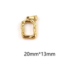 Makro-Detail des 20mmx13mm goldenen unregelmäßig gehämmerten Rechteck-Anhängers - Unregelmäßiger Quadratischer Anhänger (P00099G)