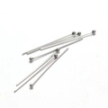 Polished stainless steel round head pins for DIY jewelry making and bead crafts - 0.5*10mm / Stainless Steel Original