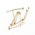 0.7mm golden ball head pins made of stainless steel for DIY jewelry making and beading - 0.4mm Wire * 10mm Length / Electro-gold