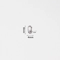 Macro detail of 8mm stainless steel spring hook lobster clasp with size measurements - 8mm Style (GB08)
