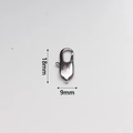 Cierre de mosquetón de acero inoxidable pulido de 18mm para collares y bisutería - Estilo Pulido Plateado (CB18)