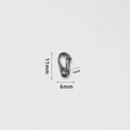 Technical detail of 11mm silver stainless steel lobster clasp for jewelry making - 11mm Style (GB11)