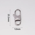 Polished 316L stainless steel lobster clasp with dimensions 25.5mm by 12mm - Size 26(BS26)