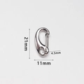Polished 316 stainless steel lobster clasp dimensions 21mm by 11mm for DIY jewelry - 21mm Style (GB21)