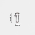 Polished stainless steel lobster clasp accessory with 15.5mm height and 7mm width dimensions - Lobster Clasp Style (Q15)