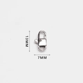Detail shot of 13mm by 7mm stainless steel rectangle buckle for jewelry making - Lobster Clasp Style (BK13)