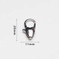 Cierre de mosquetón de corazón pulido para joyería DIY con medidas de 20mm de alto y 11mm - Estilo Corazón Grande 20mm (J20)