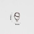 Polierter 316 Edelstahl Karabinerverschluss 13mm x 8mm für Schmuckherstellung Zubehör - Stil 3 (T13) / Silber