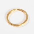 Flat golden 304 stainless steel split key ring with a polished metallic finish - 1.5mm Wire * 15mm OD / Vacuum Plating 18K Gold
