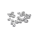 Polished stainless steel coffee bean beads for DIY jewelry making accessories - 4*5mm / Polished Steel Color