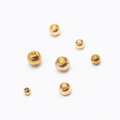 Golden stainless steel spacer beads for DIY jewelry making in various sizes - OD 2mm*ID 1mm / Electroplated Gold