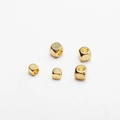 Golden brushed stainless steel square spacer beads for DIY jewelry making sets - 2mmx2mmx1.0mm / Gold Plated
