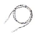 Detail of beaded glasses chain with grey, black and gold beads and silicone loops - 2# (Multicolor Dark Beaded)