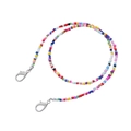 Detail van kleurrijke kralenketting met zilveren karabijnsluitingen voor brillen - 2# (Gemengde Kleur)