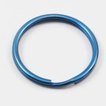Anello portachiavi standard in acciaio inossidabile 304 con finitura blu lucida - Filo 1.0mm*15mm Diametro Esterno / Blu