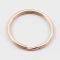 Platte spiraalvormige sleutelhanger van 304 roestvrij staal in roségoud - 1.0mm Draad*15mm Buitendiameter / Roségoud