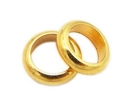 Polished gold stainless steel spacer beads and seamless rings for DIY jewelry - Gold-2x1x1.4mm (Can Be Flattened)