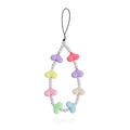 Colgante para móvil con cuentas de corazón macaron y perlas falsas en tonos pastel - Corazón Macarrón Cuentas (1#)