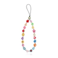 Colorful beaded phone strap with acrylic fruit slices, hearts, and pearls for women - Colorful Polymer Clay Fruit Phone Strap