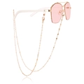 Cadena para gafas chic con dijes dorados y gafas de sol rosa versión variante - Estilo Rombo Facetado (3#)