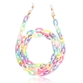 Colorful macaron acrylic chain strap with gold lobster clasps for glasses and masks - Macaron Acrylic Chain (1#)