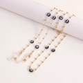 Golden metal chain for glasses or masks featuring evil eye beads and lobster clasps - Multi-Color Evil Eye (2#)