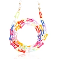 Catena colorata in acrilico con chiusura a moschettone e anelli per occhiali o maschere - Catena in Acrilico Multicolore Traslucido (4#)