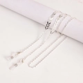 Silver metal eyewear chain featuring V-shaped arrow pendants and silicone anti-slip loops - 4# Silver Arrow Style