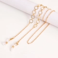 Golden multi-layer metal chain for glasses and masks with lobster clasps and silicone loops - 5# Gold Round Ring Style