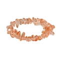 Elastisches Armband aus natürlichen Citrin-Splittern in bernsteinfarbenem, klarem Design - Orange