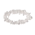 Elastisches Armband aus polierten natürlichen Bergkristall-Splittern im minimalistischen Stil - Transparent