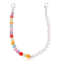 Accessoire de chaîne bohème en perles colorées et perles d'imitation avec fermoirs argent - Argent