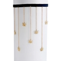 Choker gotico con nastro di velluto nero e nappe dorate con ciondoli a forma di ragno - Oro