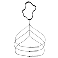 Elastische beenketting met strassteentjes en zwarte metalen lagen voor vrouwen - Zwart (ZW3420 Zwart)