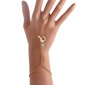 Exotic golden snake hand harness bracelet with fine scale texture on white background - Golden Snake Style (ZW2945-1#)
