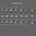 Set of surgical steel nose studs with heart and star cubic zirconia in gold and silver - Round Style (1#) / Silver
