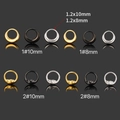 Anelli per setto in acciaio inossidabile 316L oro, nero e argento con design a luna - 1#10mm / Argento