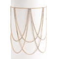 Sexy multi-layer gold thigh chain with sparkling rhinestones and elastic band for women - Gold Multi-layer Rhinestone Style (ZW2807 Gold)