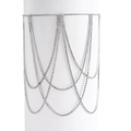 Sexy multi-layer silver leg chain with sparkling rhinestones and elastic band for women - Steel Multi-layer Rhinestone Style (ZW2807 Silver)