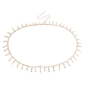 Golden waist chain with sparkling rhinestones and teardrop charms for beach wear - Gold