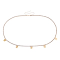 Elegante cadena corporal dorada con diamantes de imitación y colgantes de mariposa - Dorado