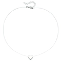 Minimalist heart pendant necklace with invisible transparent chain and silver clasp - Heart Style (ZW2871-6)