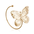 Creative punk style gold butterfly necklace with metallic luster and detailed engraving - Butterfly Bracelet (ZW2420) / Gold