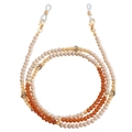 Handmade green spinel beaded eyeglass and mask chain with gold lobster clasps - 5#Beige