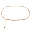 Minimalist chunky gold chain body belt for women with a solid ball pendant accent - 115cm / Gold