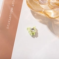 Mini green butterfly hair claw clip with sparkling rhinestones for elegant styling - Green Base White Butterfly